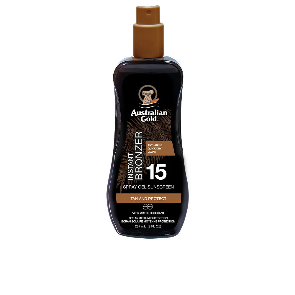 SUNSCREEN SPRAY GEL with instant bronzer SPF15