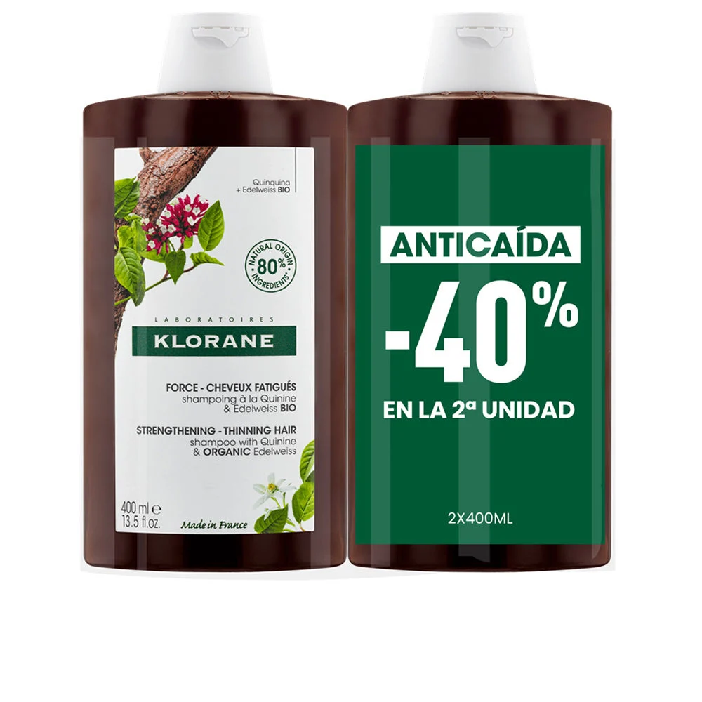A LA QUININA Y EDELWEISS BIO CHAMPÚ ANTICAÍDA ESTUCHE