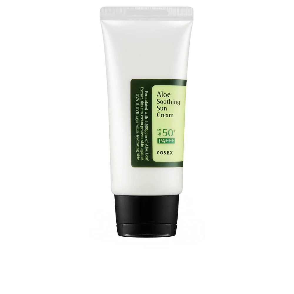 Crema solare lenitiva all’aloe SPF50+