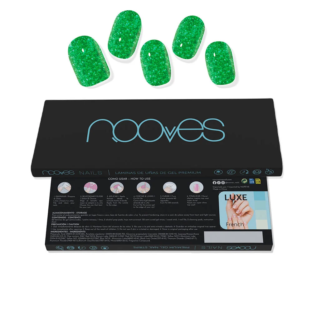 FOGLI PER UNGHIE GEL giada glitter glam #glitter verde
