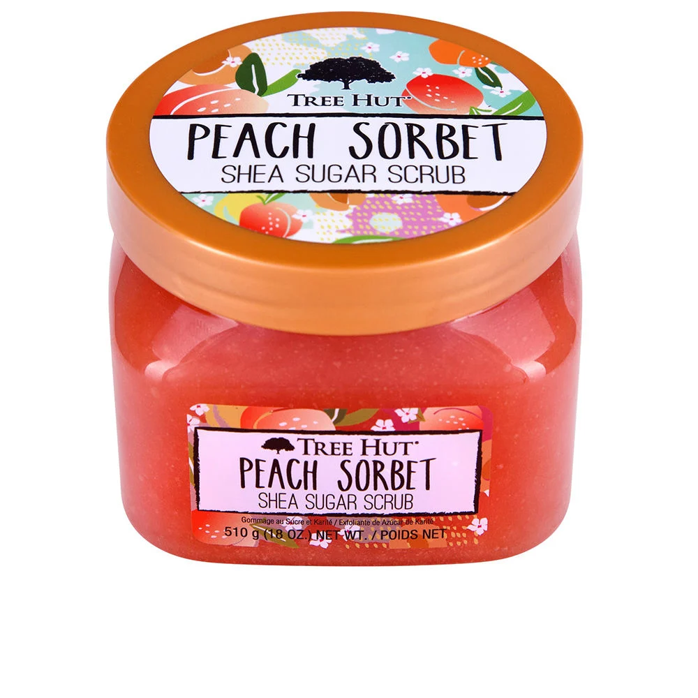 Scrub allo zucchero e sorbetto alla pesca