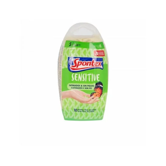 Spontex Latex Sensitive Guanti Senza Polvere TS 10 Unità