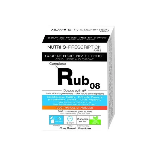 Nutriprescription Rub-08 Resfriado Nariz Garganta 10 Sobres