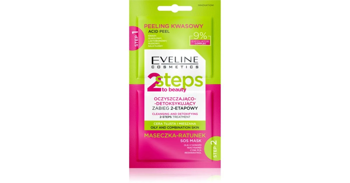 Eveline Cosmetics 2 Steps To Beauty trattamento bifasico per il viso 2× 4 ml
