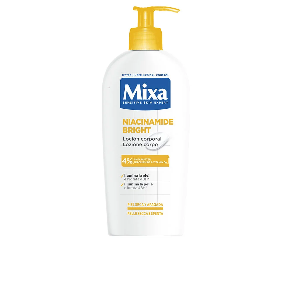 MIXA NIACINAMIDE BRIGHT loción corporal piel seca y apagada