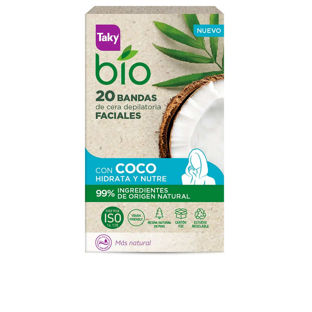 Strisce di cera per la depilazione del viso BIO COCO