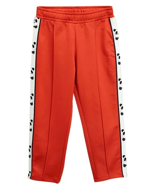 Mini Rodini Panda Red Track Pants - 104/110