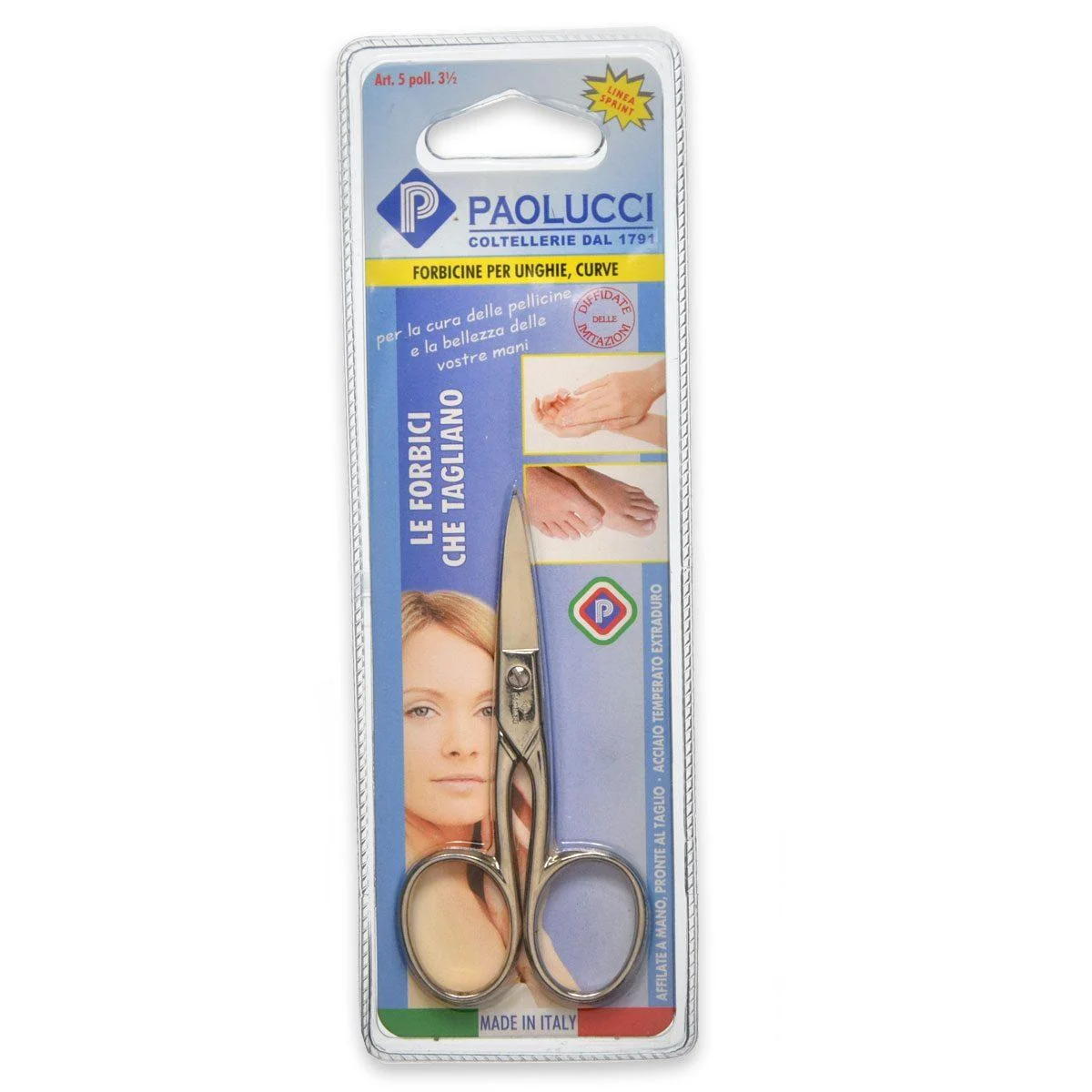 Forbici per unghie curve art. 5 poll. 3½ paolucci