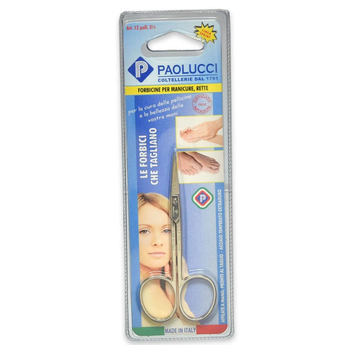 Forbici per manicure dritte art. 12 poll. 3½ paolucci