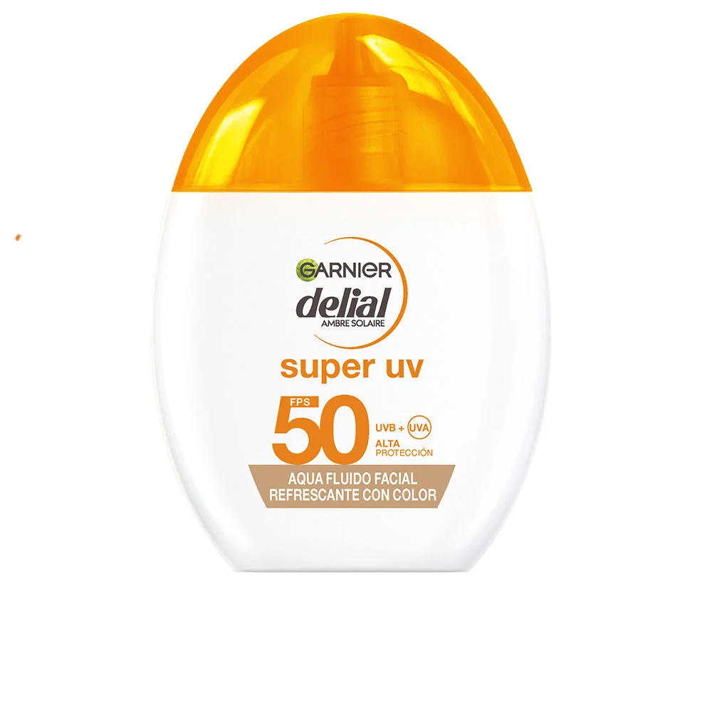 DELIAL SUPER UV Aqua Fluido Viso Rinfrescante con Colore SPF50