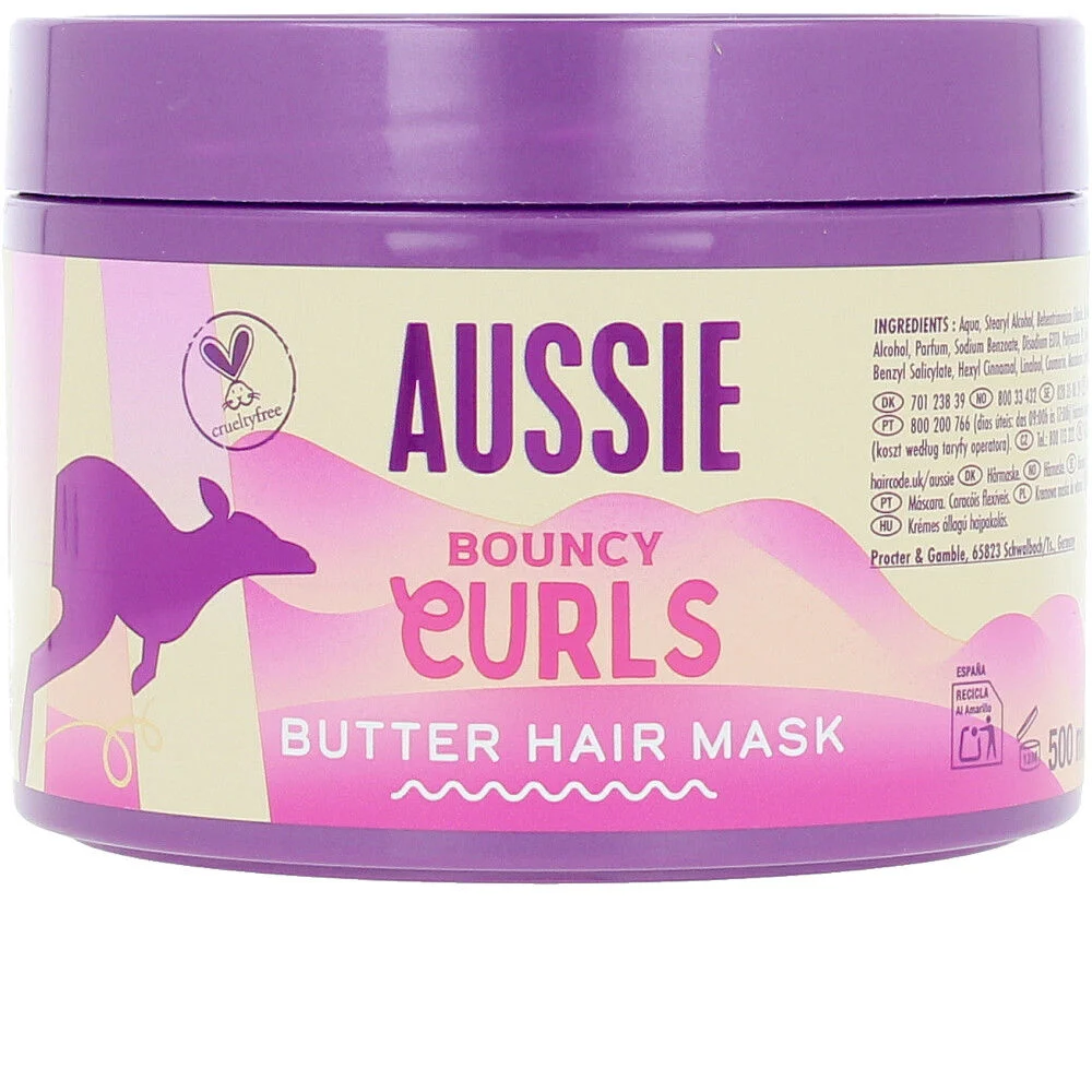 Maschera per capelli al burro per ricci elastici australiani