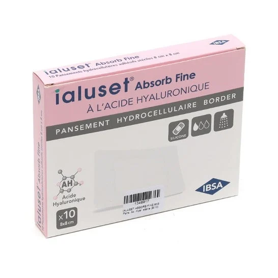 Ialuset Absorb Apósito Hidrocelular Fino 8x8cm 10uds