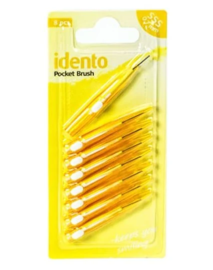 Idento Pocket Brush 8 x 0,7mm (Gul) (U)