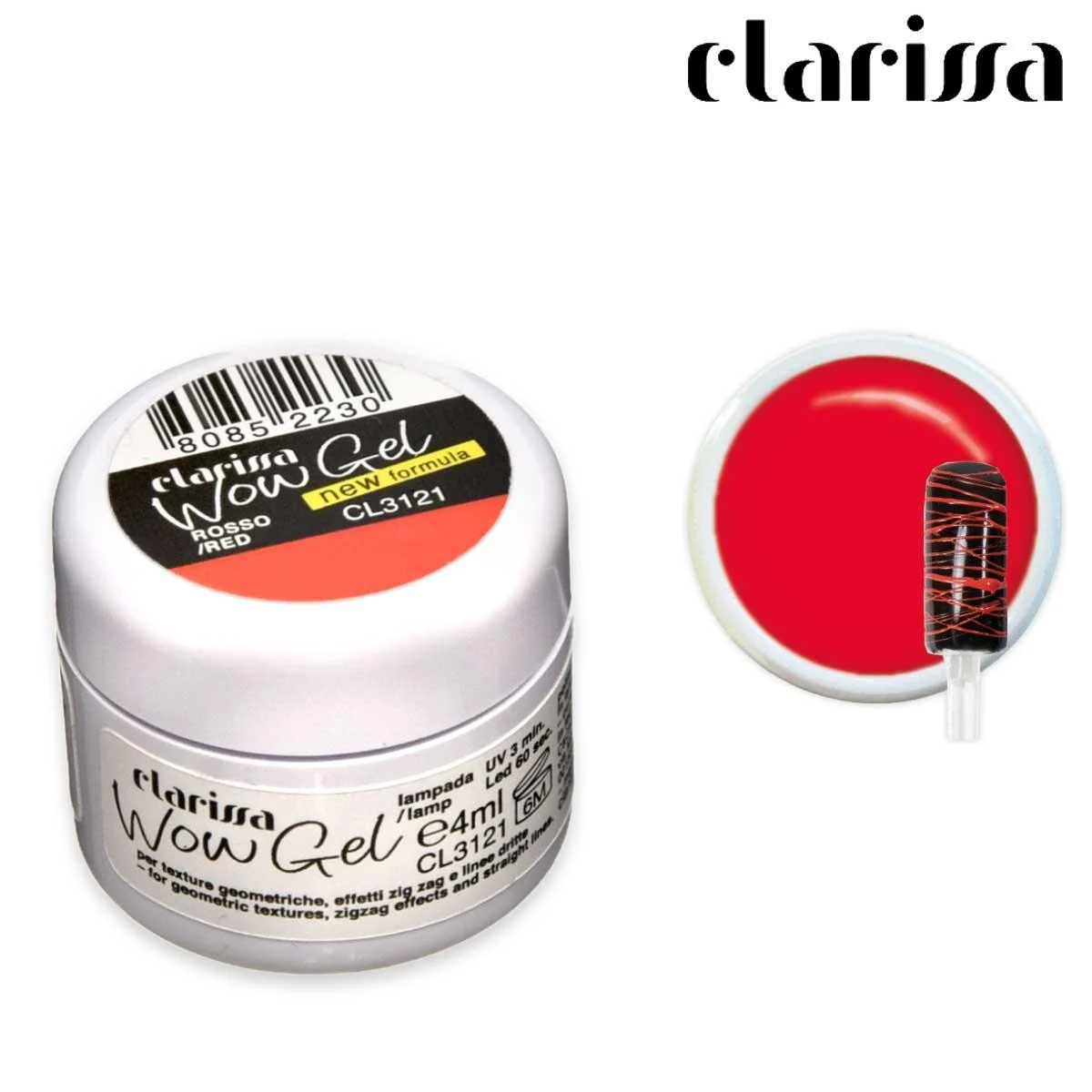 Clarissa wow gel uv/led rosso 4ml