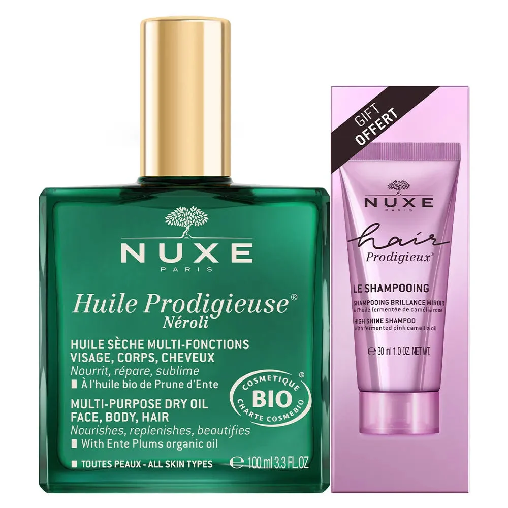 Nuxe Prodigieux® Olio Neroli Bio 100ml + Shampoo Capelli Prodigiosi® 30ml