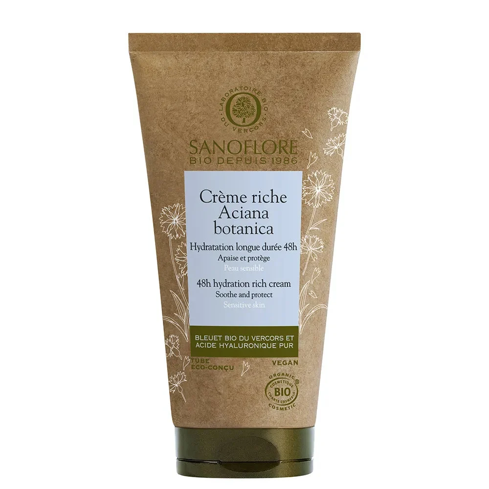 Sanoflore Aciana Botanica Crema ricca idratazione 48h certificata Bio 50ml