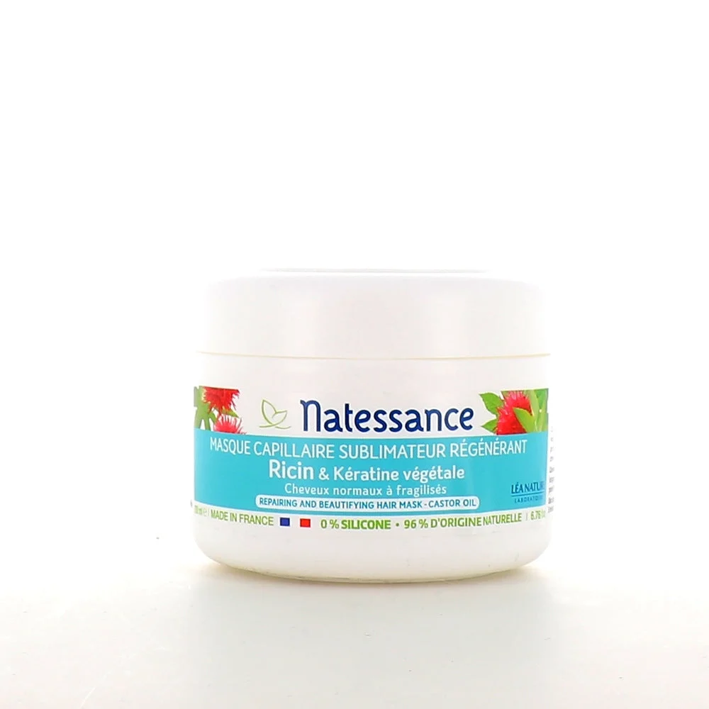Natessance Maschera Per Capelli Sublimatore Rigenerante Olio E Cheratina Vegetale 200ml