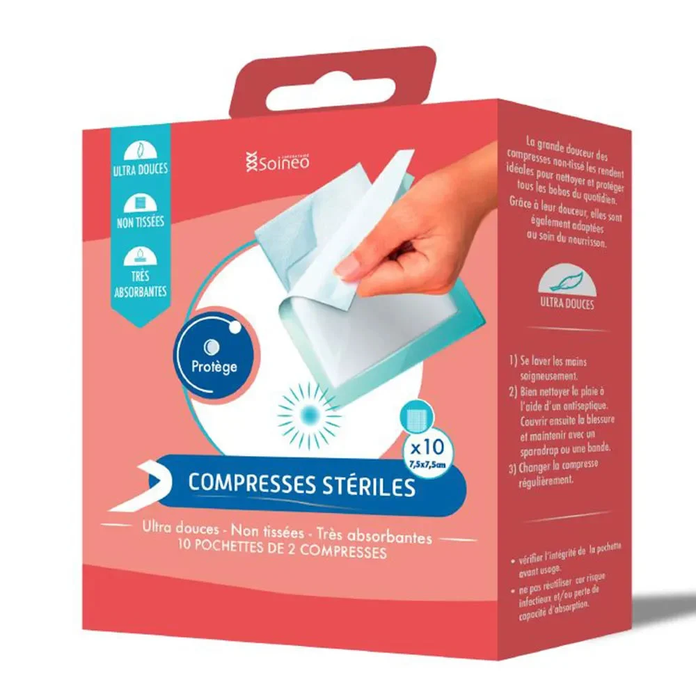 Soineo Compresse sterili non tessute 7,5x7,5cm x10