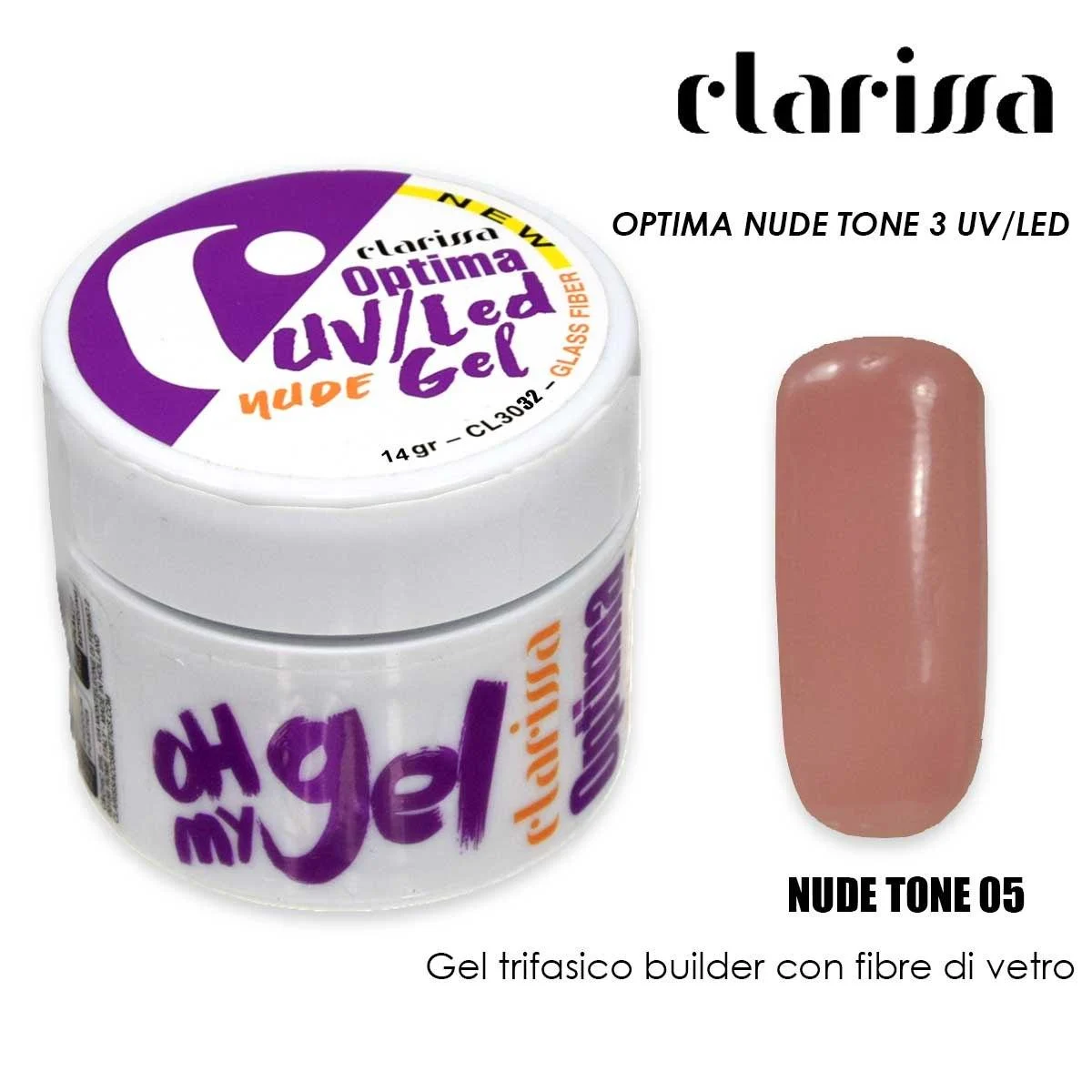 Clarissa optima gel nudo tono 5 uv/led 14 gr