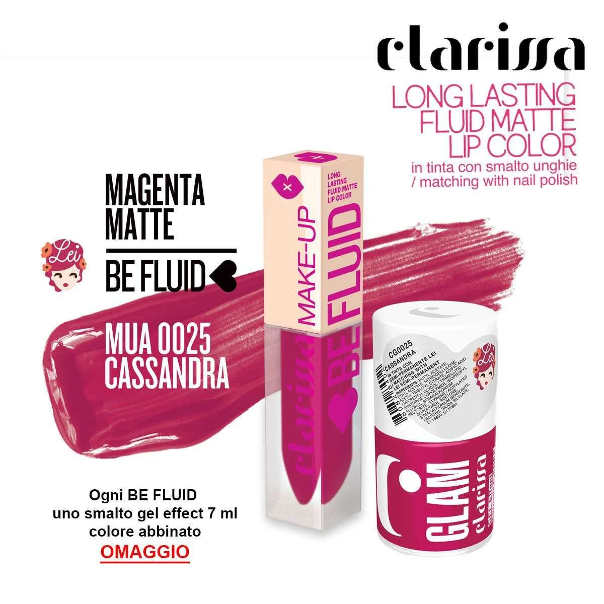Be fluid Tinta labbra magenta matte cassandra