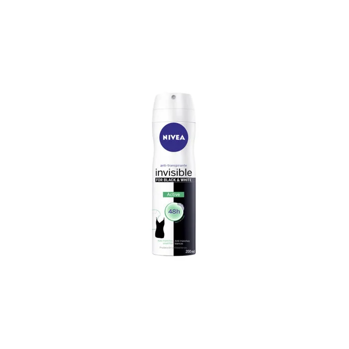 Spray Deodorante Attivo 200 ml Nivea Bianco e Nero