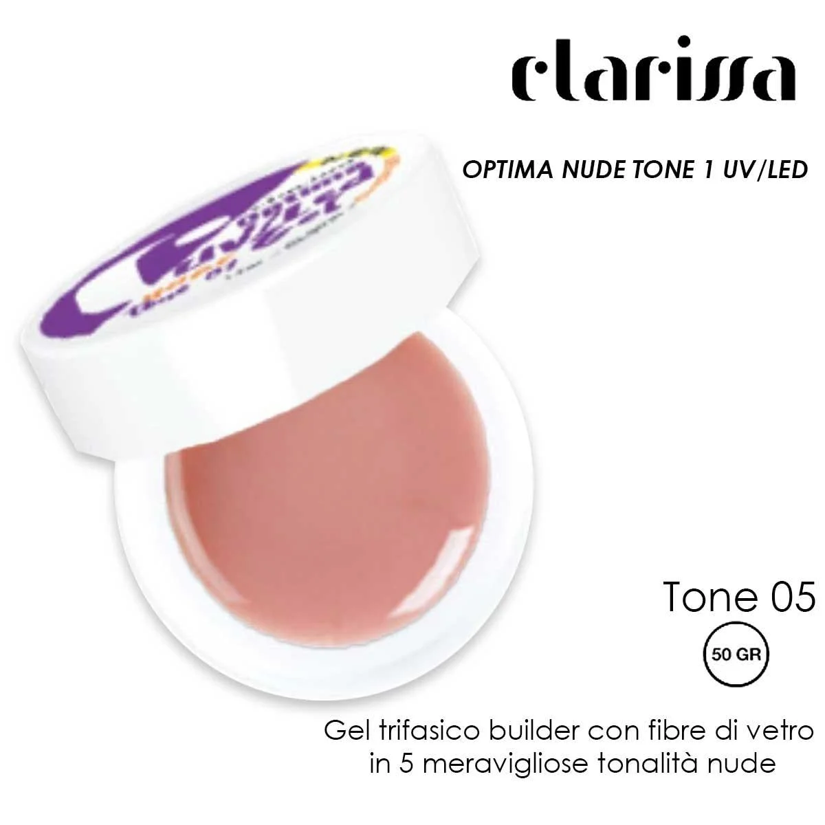 Clarissa optima gel nudo tono 5 uv/led 50 gr