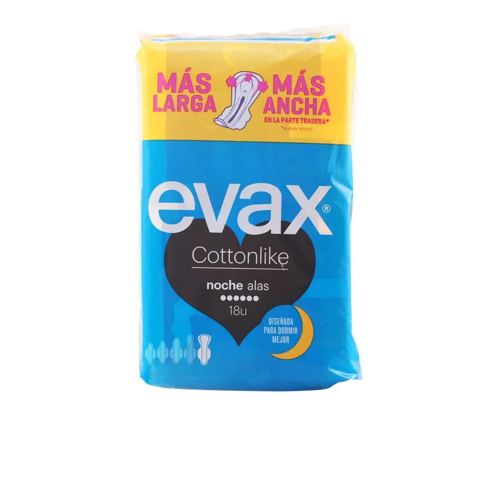 Evax Cottonlike Notte Con Ali assorbenti Sanitari 18 Unità