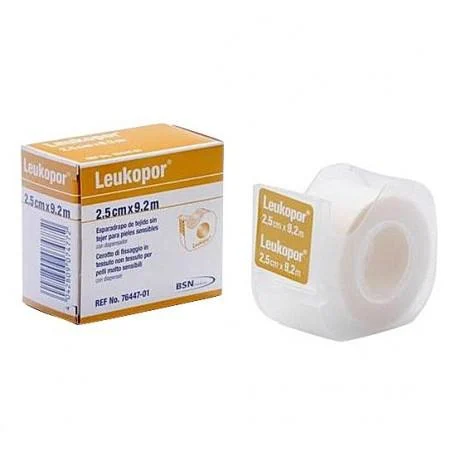 Nastro in tessuto Leukopor per pelli sensibili 9,2 M x 2,5 cm 1 unità Bsn Medical