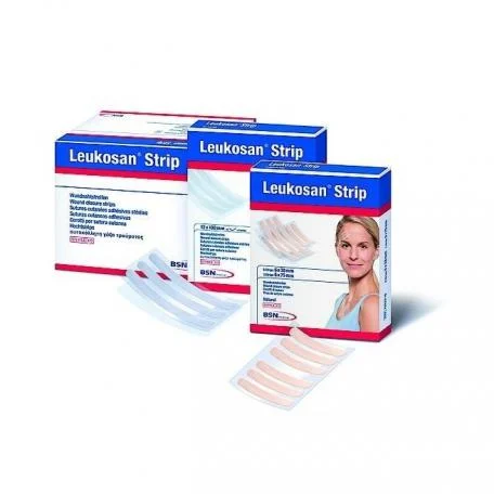 Nastri di sutura Striscia Leukosan 6 X 38 mm e 6 x 75 mm 2 unità Bsn Medical