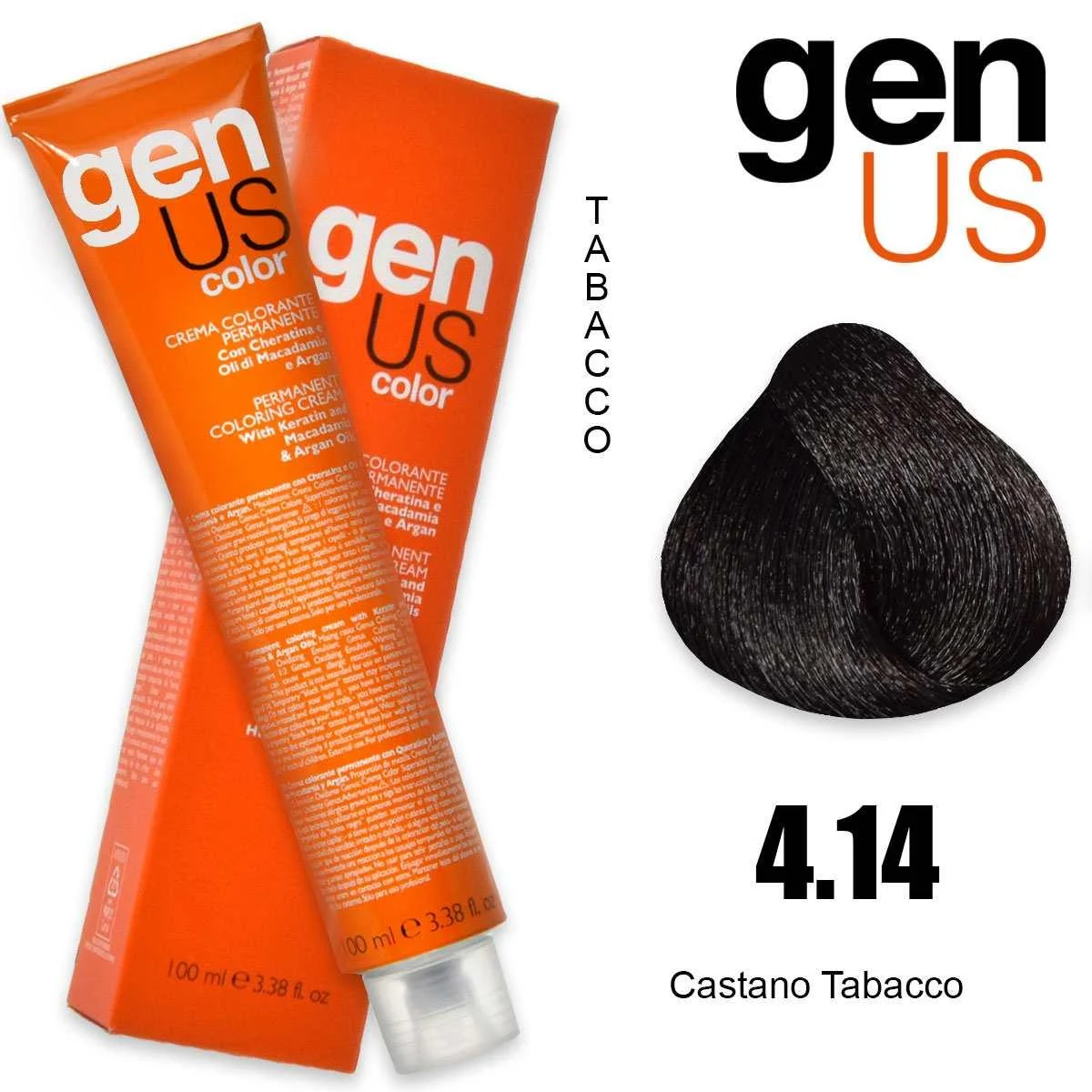 Crema colorante permanente Genus 100 ml 4,14