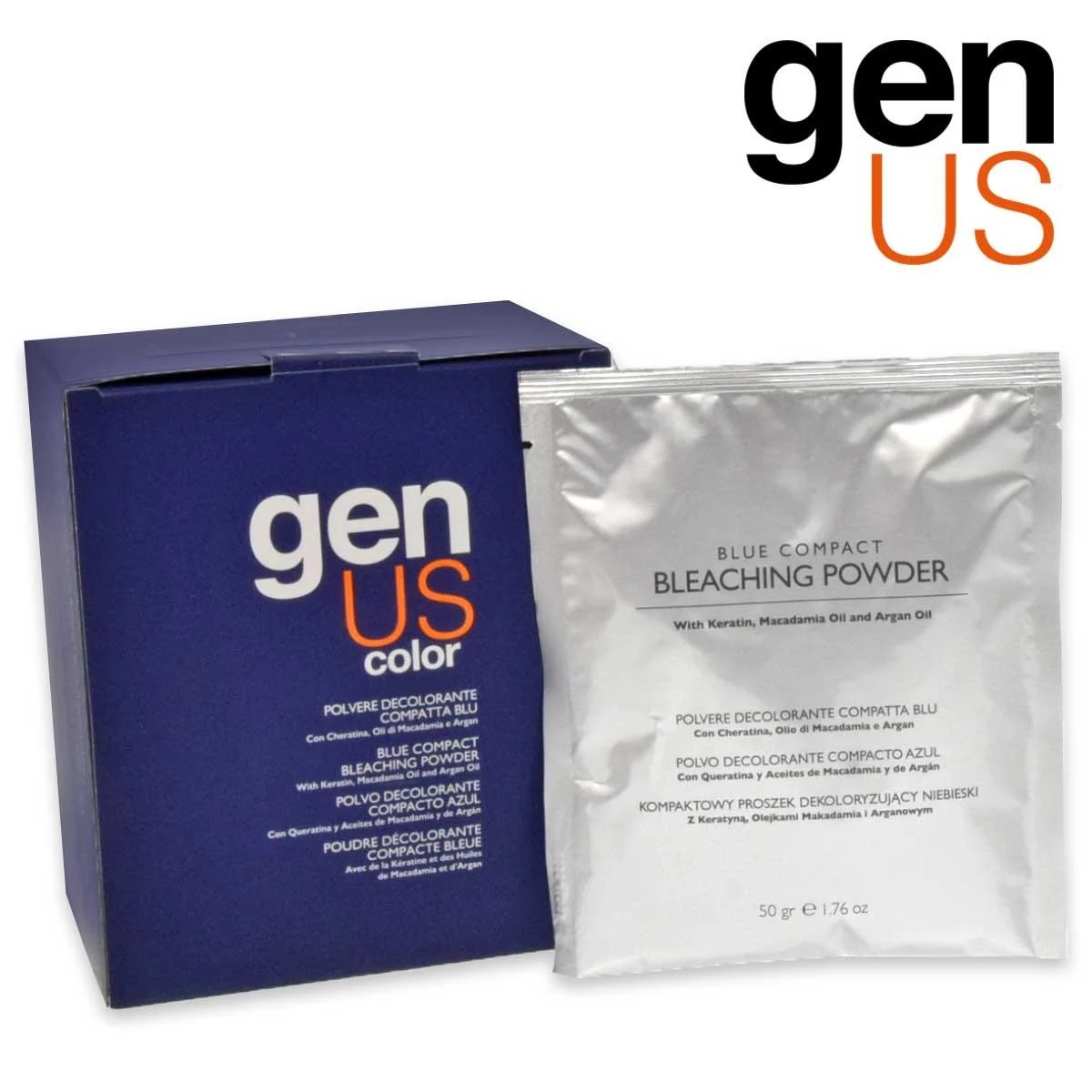 Polvere decolorante compatta Genus Blue 8x50gr