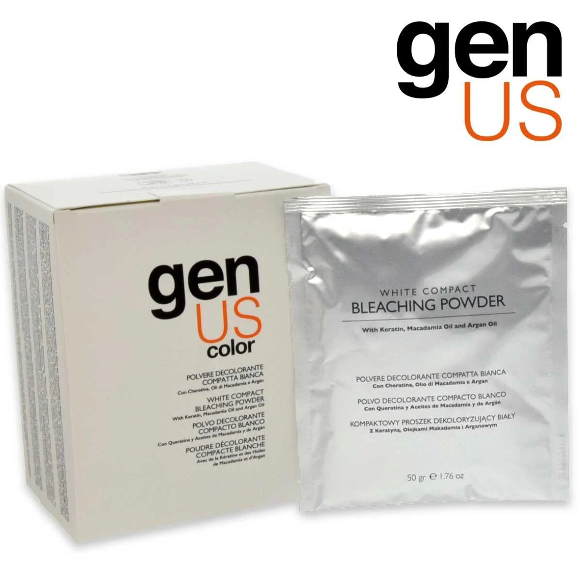 Polvere decolorante compatta Genus White 8x50gr