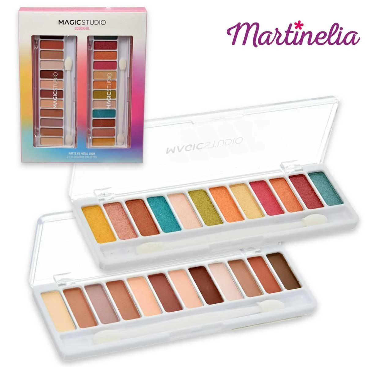 Magic studio palet ombretti colorati mattevsmetal