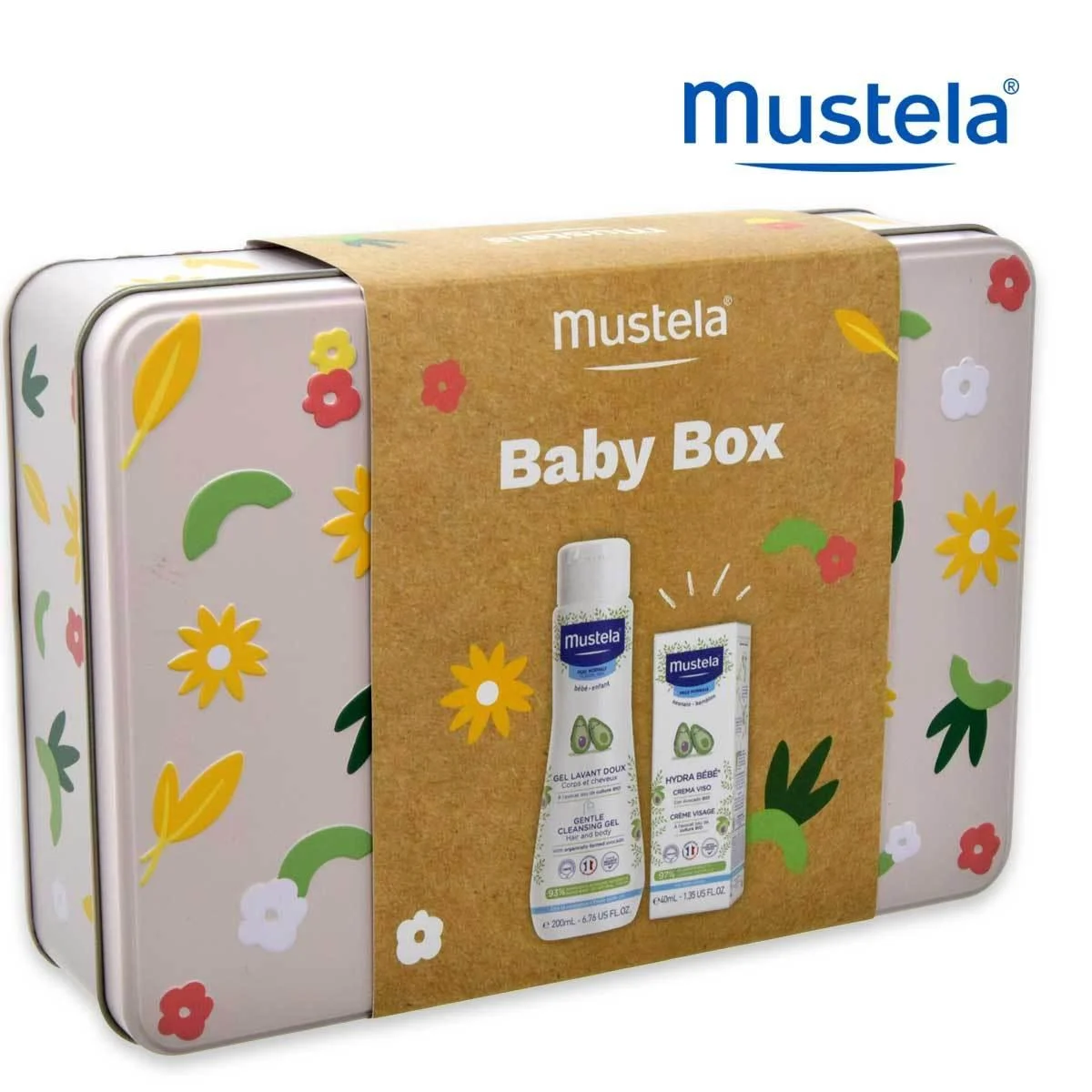 Mustela scatola riutilizzabile in latta piena