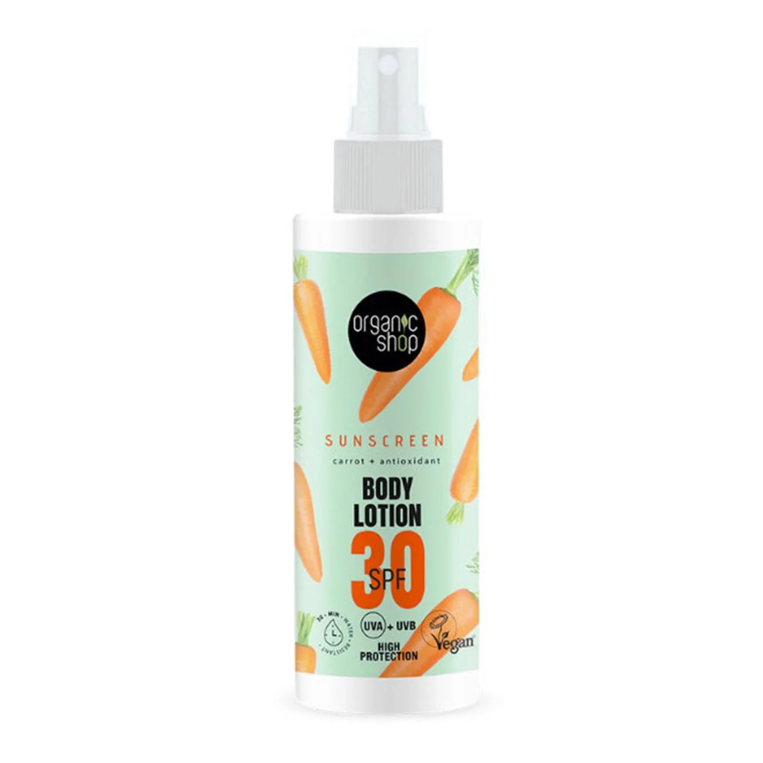 Organic Shop Carota Lozione Corpo Spf30 150ml