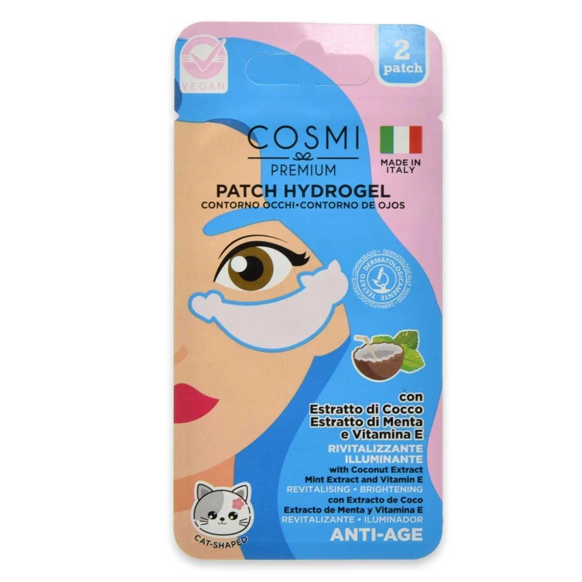 Cosmi patch contorno occhi latte di cocco