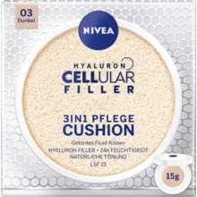 Nivea Hyaluron CELLular Filler 3in1 Care Cushion Makeup SPF15 - Trucco leggermente coprente in spugna da 15 g