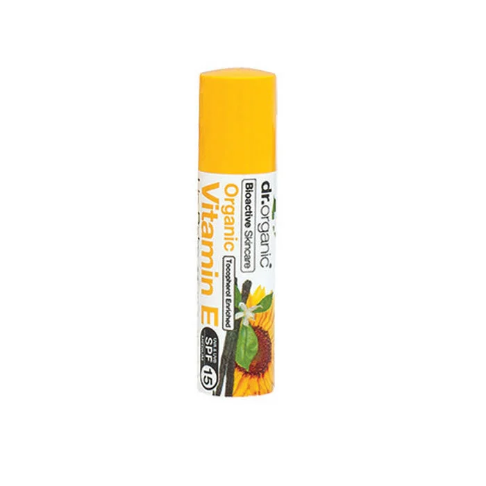 Balsamo Labbra alla Vitamina E Dr Organic 15Spf 5,6ml