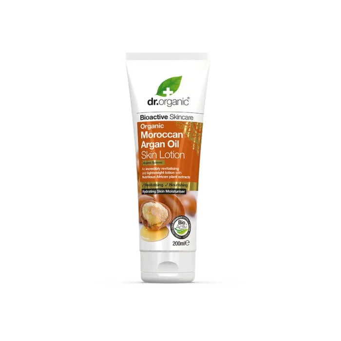 Dr. Organic Moroccan Lozione per la pelle all'olio di Argan 200ml