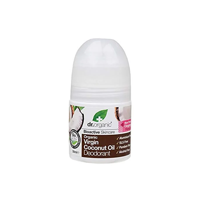 Dr Organic Virgin Coconut Oil Deodorante all'Olio di Cocco Roll On 50ml