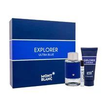 Mont blanc Cofanetto regalo Explorer Ultra Blue eau de parfum 100 ml, eau de parfum in miniatura 7,5 ml e gel doccia 100 ml