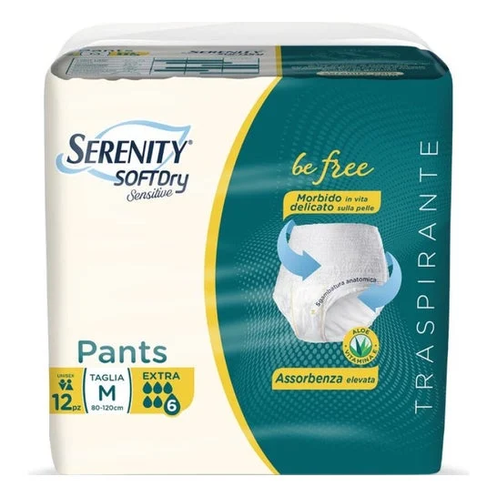 Serenity Sensitive Pannolino Di Incongence M 12 Unità