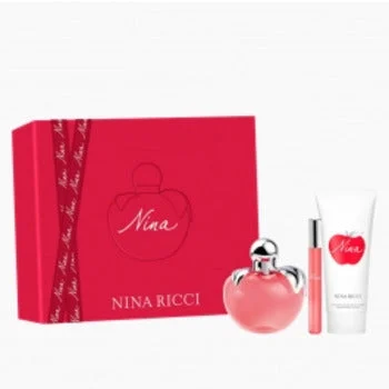 Nina ricci Set regalo Nina eau de toilette 50 ml, lozione corpo Nina 75 ml e miniatura (roll-on) Nina eau de toilette 10 ml - 50 ml