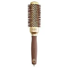 Olivia garden Spazzola rotonda Expert Blowout Shine con setole ondulate oro e marrone ( 35 mm )