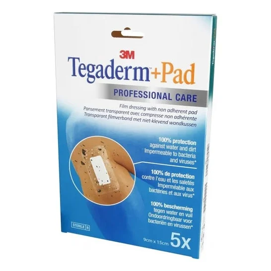 Tegaderm + Pad Apósitos Transparentes Esteriles 9x15cm 5uds