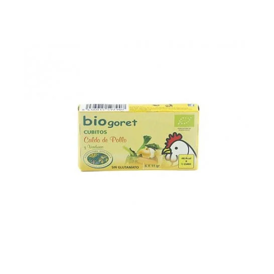 Bio Goret Organic Chicken Bouillon Cubi di pollo verde Bio 66g