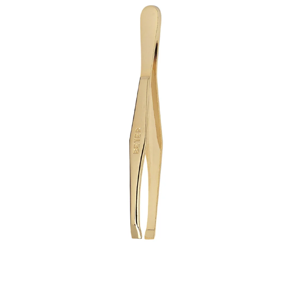 PINZA depilar punta recta dorada