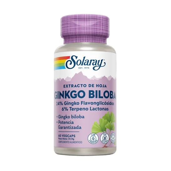 Solaray Ginkgo Biloba Estratto 60 Mg 60 Capsule