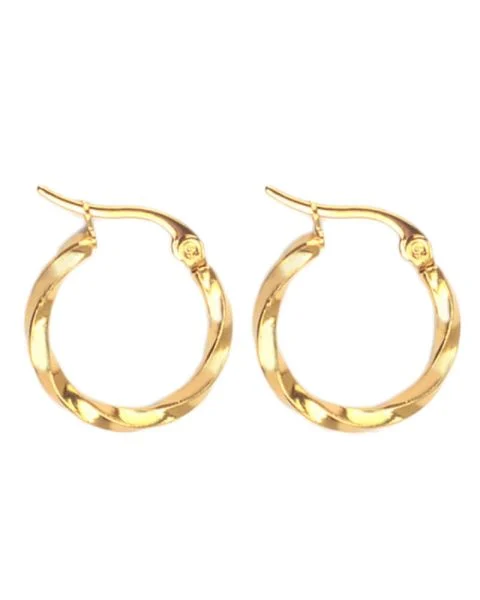 Everneed Tilla Twist Stor Guldfarvet Hoop (U)
