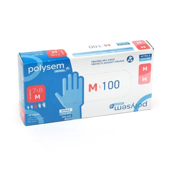 Polysem Guanti Nitrilo Senza Polvere TM 100 Unità
